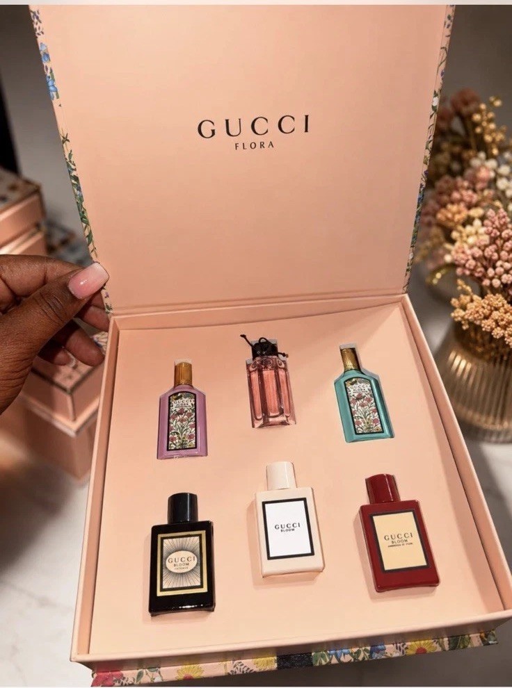 Gucci Bloom & Flora Miniature Perfume Bottle Set 5 Pcs Display Box