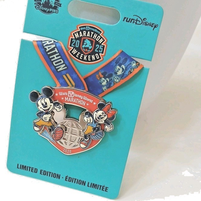Disney Limited Edition runDisney Walt Disney World 2025 Mickey & Minnie Pin Disney Limited Edition runDisney Walt Disney World 2025 Mickey & Minnie Pin