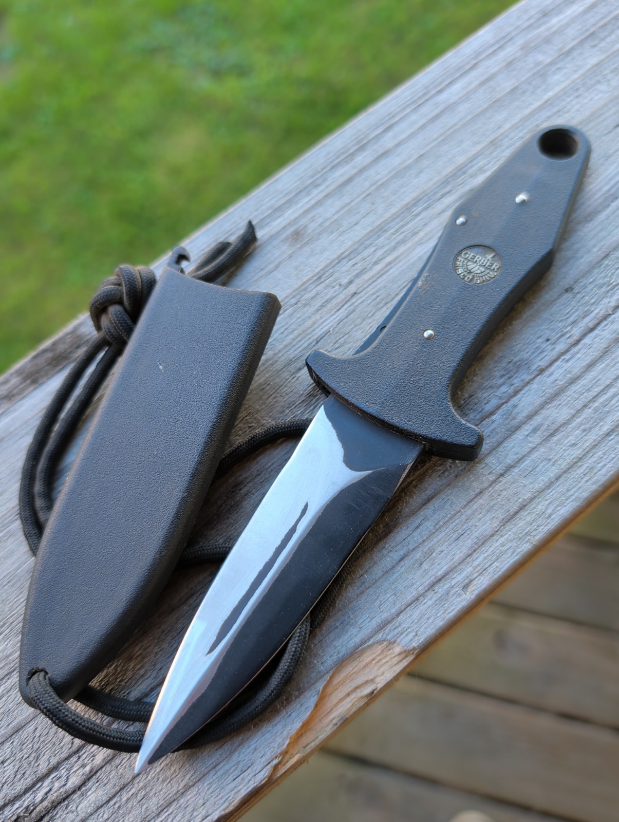 Vintage Gerber USA Frisco Model Boot Knife Blackie Collins Locking Sheath