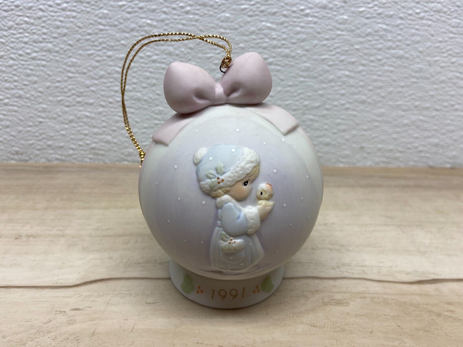 Vtg 1991 Enesco Precious Moments May Your Christmas Be Merry Ornament Figurine