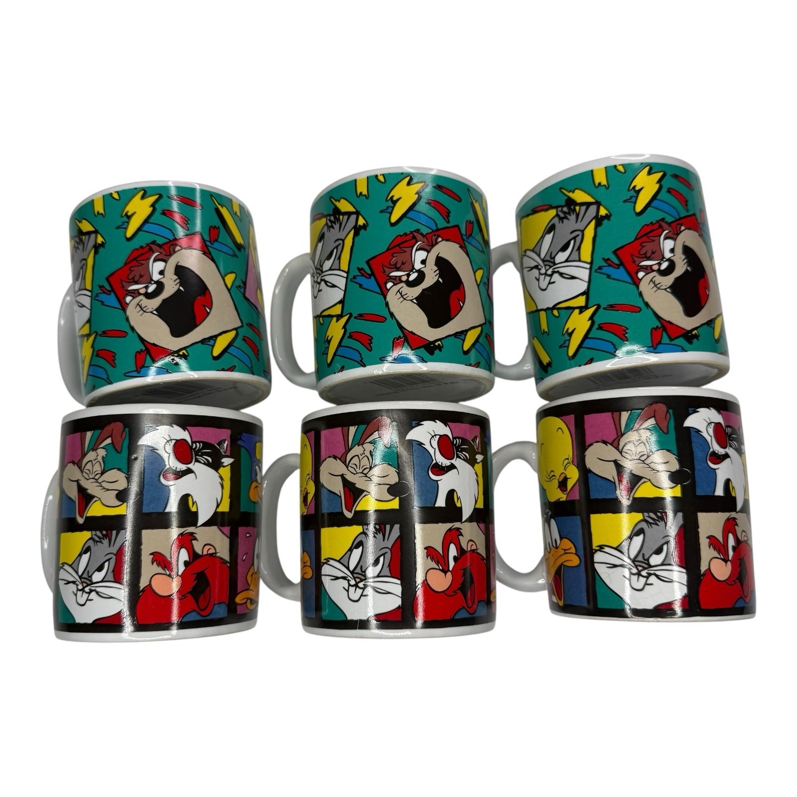 Vintage 1993 Looney Tunes Sakura Warner Bros Coffee Mugs Set of 6 Bugs Taz Vintage 1993 Looney Tunes Sakura Warner Bros Coffee Mugs Set of 6 Bugs Taz