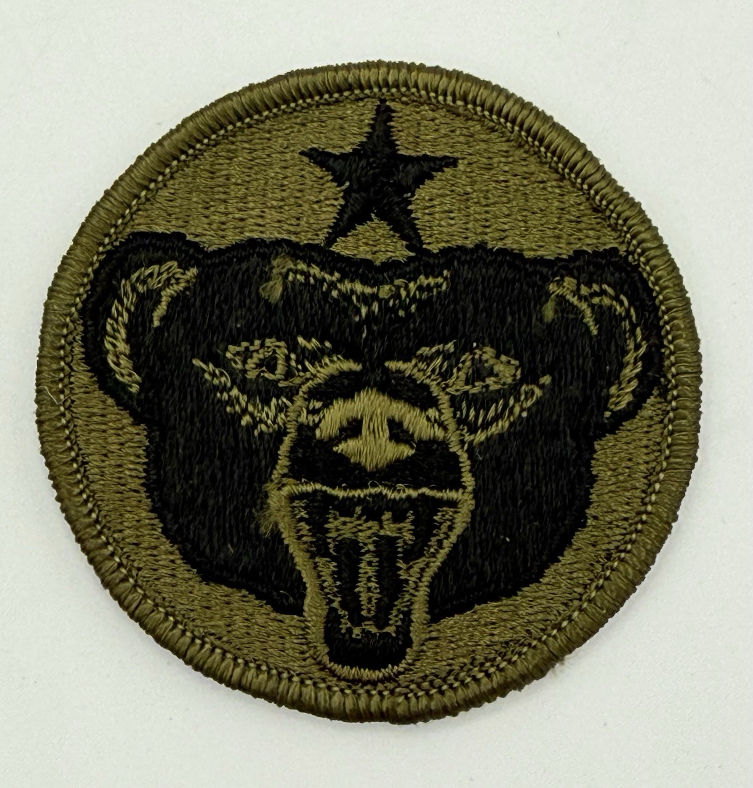 US Army Alaskan Defense Command ADC Alaska OD Green Black BDU Uniform Patch US Army Alaskan Defense Command ADC Alaska OD Green Black BDU Uniform Patch