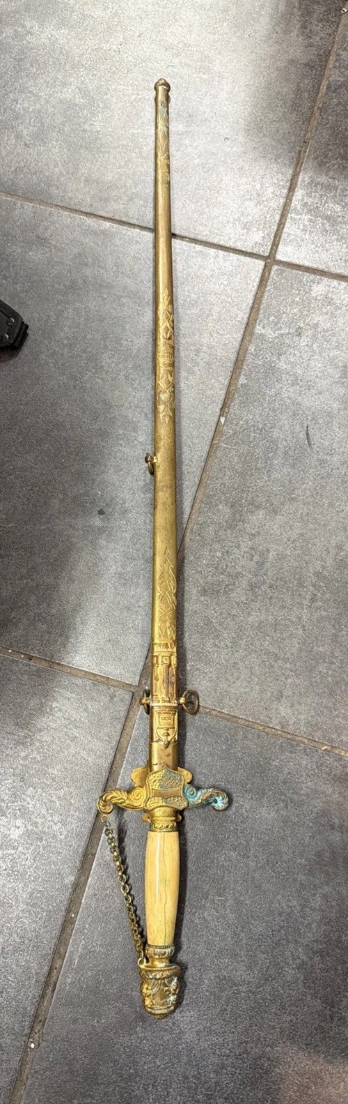 Antique Fraternal Knights Templar Ceremonial Sword E.D. Wilt Pittsburgh PA Antique Fraternal Knights Templar Ceremonial Sword E.D. Wilt Pittsburgh PA