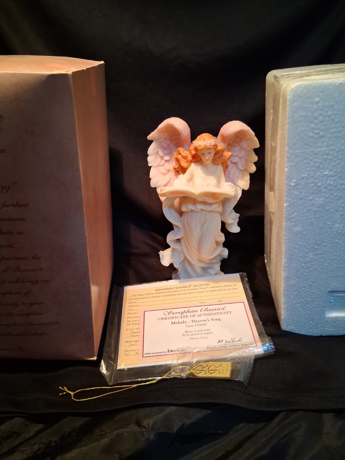 Seraphim Angel Melody "Heavens Song" By Roman Inc New With Original Box COA Seraphim Angel Melody "Heavens Song" By Roman Inc New With Original Box COA