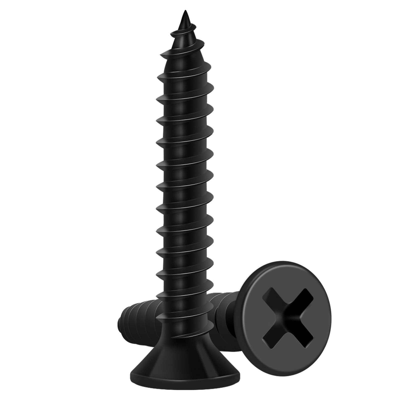 Wood Screws 1 Inch, 130 PCS FIXLINK Premium Flat Head Phillips #8 x 1", Black Wood Screws 1 Inch, 130 PCS FIXLINK Premium Flat Head Phillips #8 x 1", Black