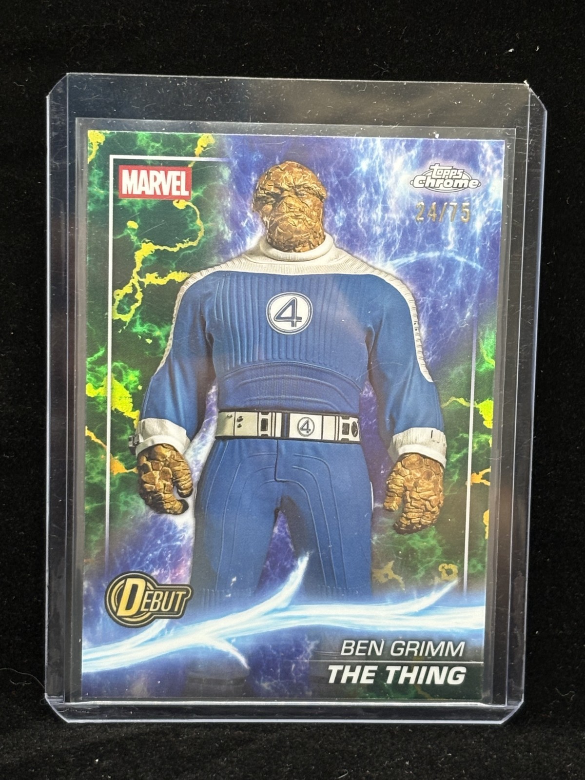 Topps 2025 Chrome Marvel Fantastic Four Ben Grimm The Thing #197 24/75 Topps 2025 Chrome Marvel Fantastic Four Ben Grimm The Thing #197 24/75