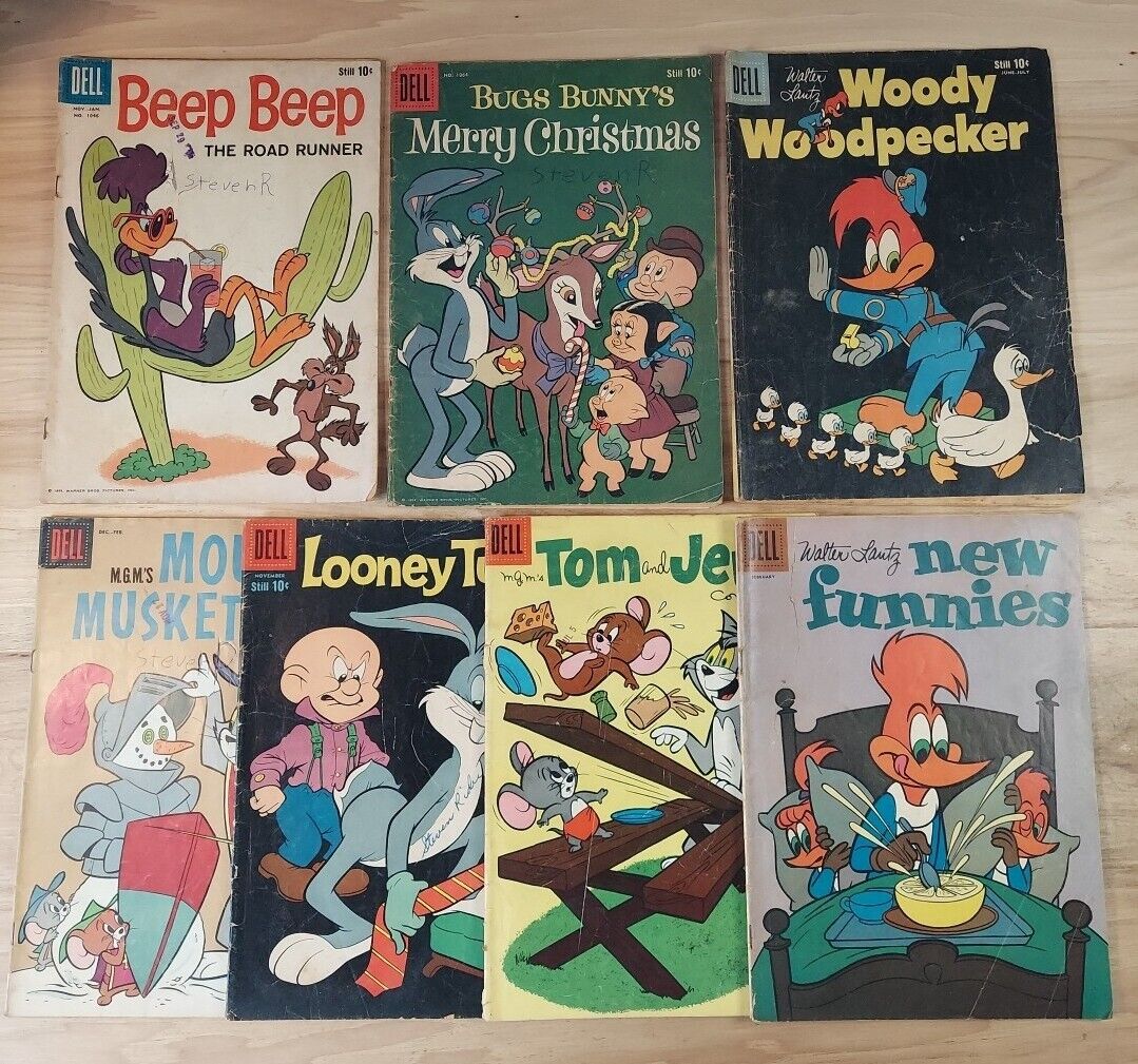 Vintage Dell Comic Lot (7) - Early 1950\'s-1960\'s Silver Age Dell - Looney Tunes+