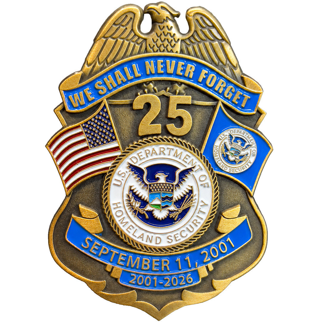 EL19-13 CBP BPA FAM HSI FEMA FPS Officer Agent September 11th 9/11 Commemorative EL19-13 CBP BPA FAM HSI FEMA FPS Officer Agent September 11th 9/11 Commemorative