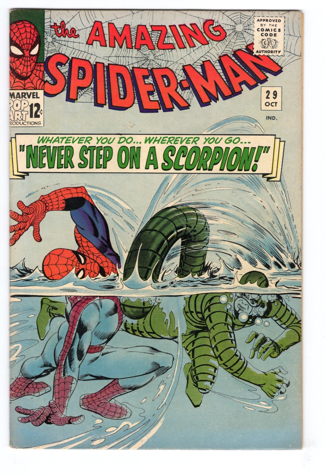 Amazing Spider-Man 29 1965 Marvel Comics VG/F 5.0 2nd App Scorpion Betty Brant Amazing Spider-Man 29 1965 Marvel Comics VG/F 5.0 2nd App Scorpion Betty Brant