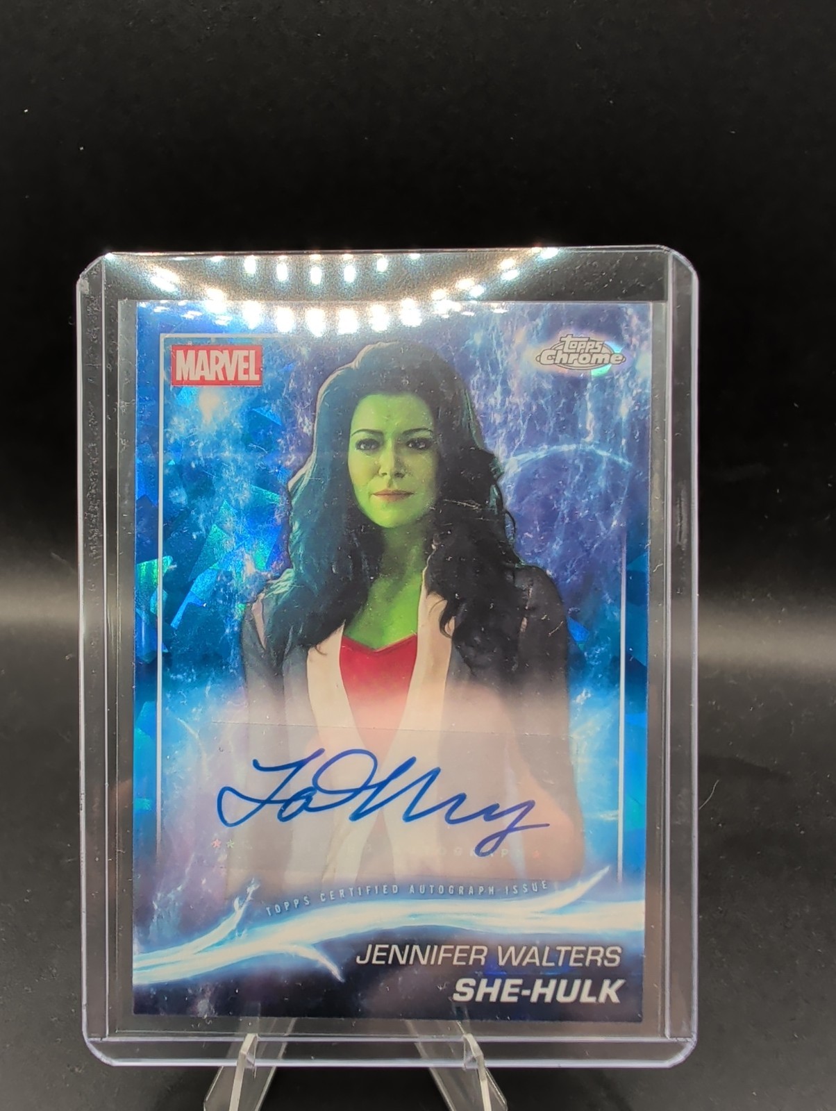 2025 Topps Marvel Studios Chrome Sapphire She-Hulk Auto 2025 Topps Marvel Studios Chrome Sapphire She-Hulk Auto