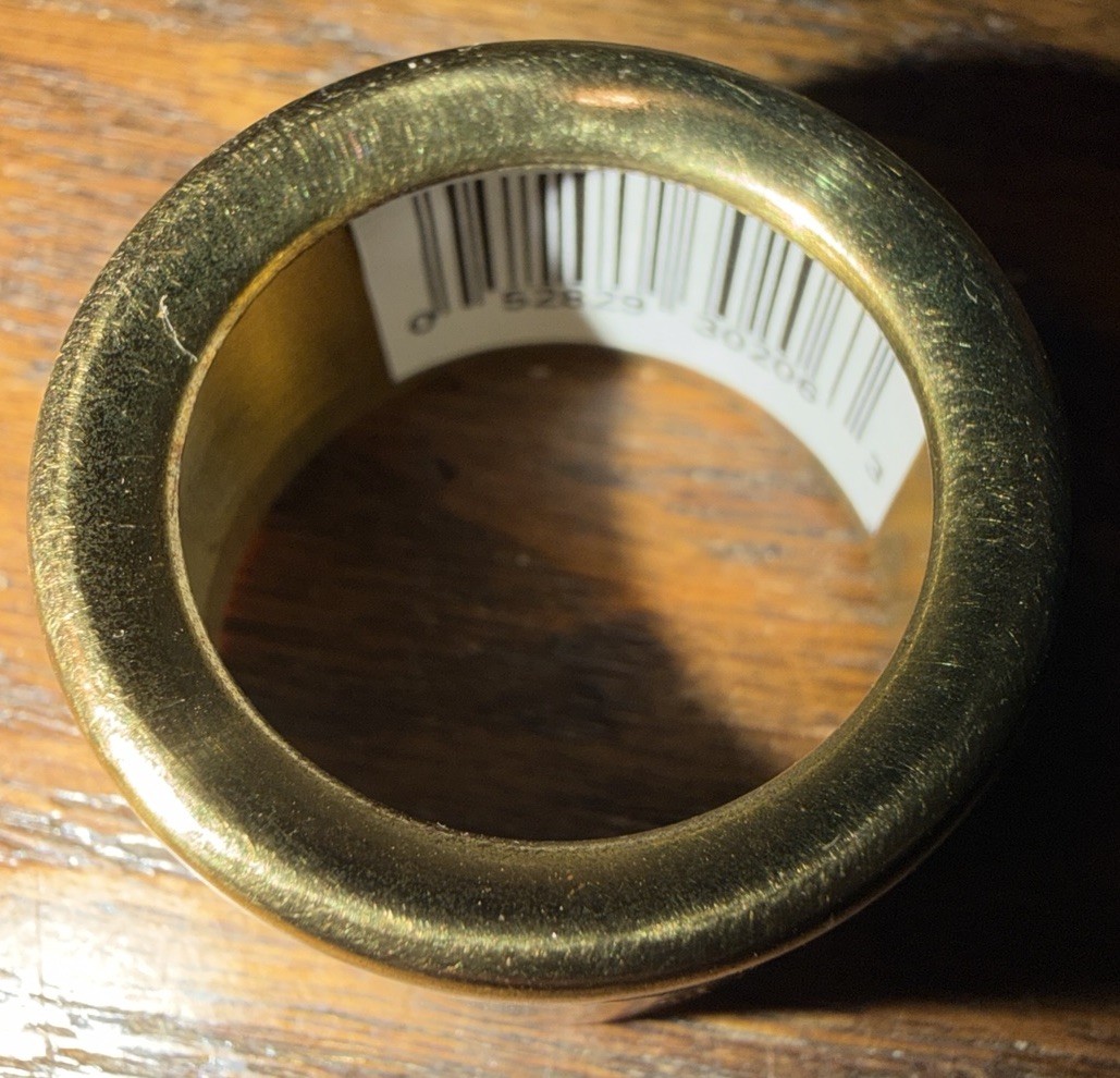 Solid Brass Lacquered Quality Candle Follower Collar Ring Hardware BC206L - 6pc