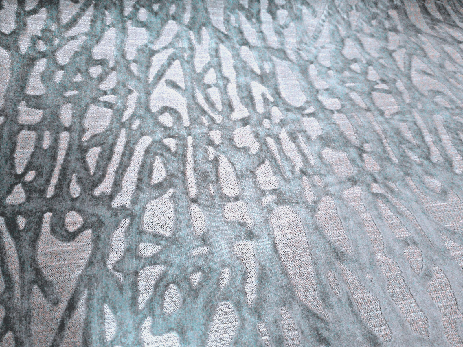 Stroheim Cut Velvet "RYKER WATERFALL" Abstract Blue/Creme/Grey 38 x 55 Stunning Stroheim Cut Velvet "RYKER WATERFALL" Abstract Blue/Creme/Grey 38 x 55 Stunning