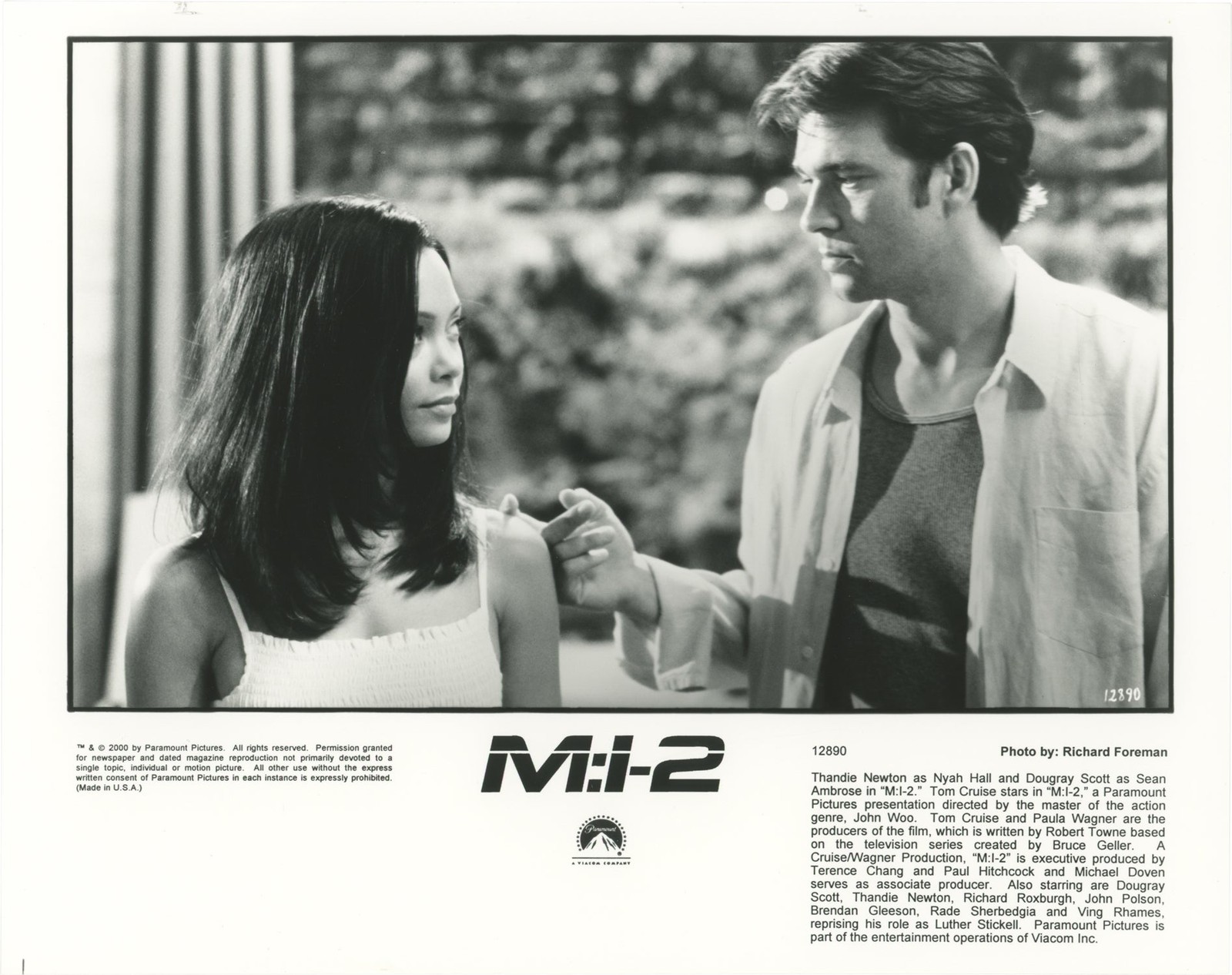 Tom Cruise MISSION IMPOSSIBLE II MI-2 Seven photographs from the 2000 #172911