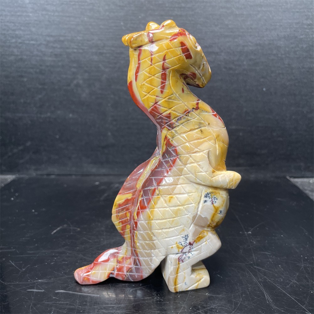 0.9LB 5.5" Natural Mookaite Jasper Dragon Crystal Quartz Carving Gift 0.9LB 5.5" Natural Mookaite Jasper Dragon Crystal Quartz Carving Gift