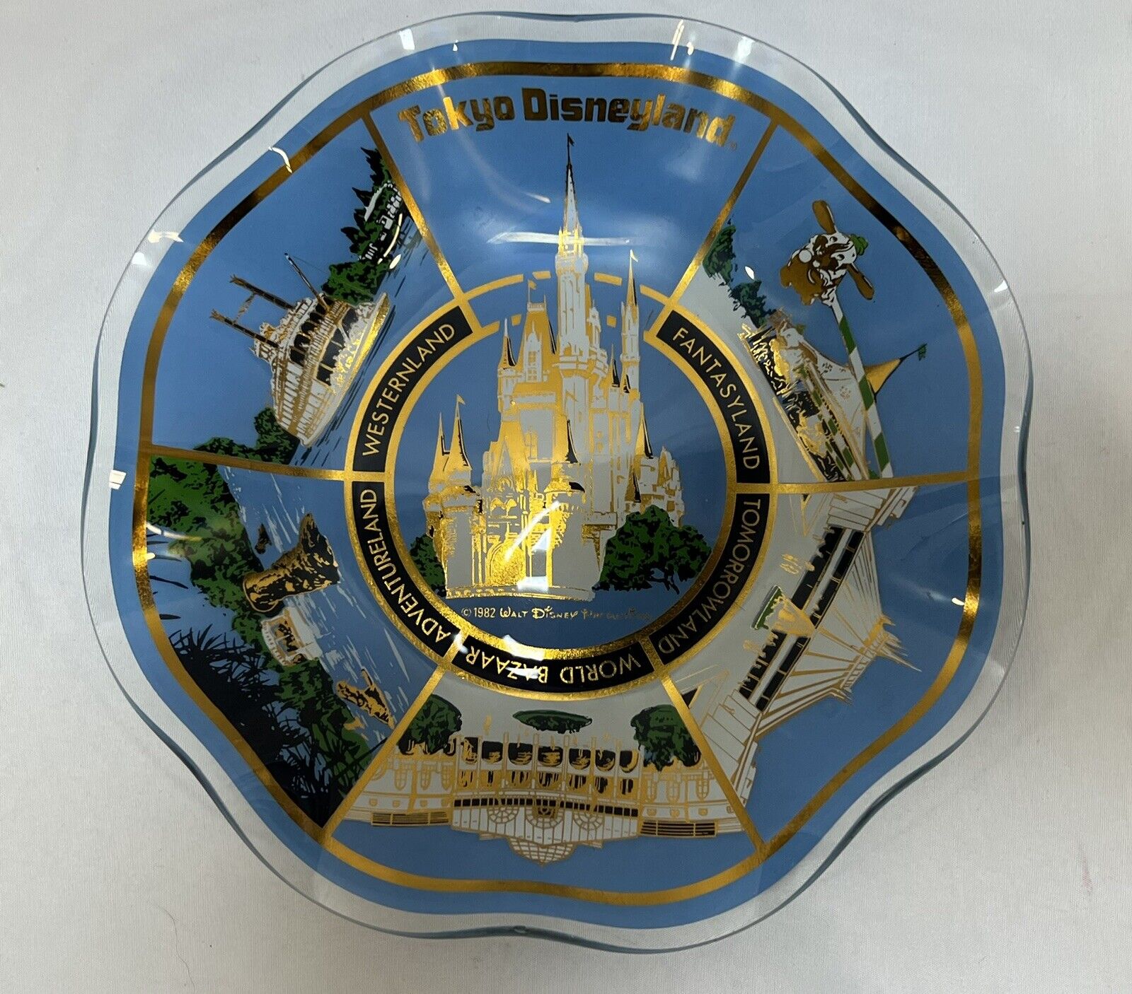 Tokyo Disneyland 1983 Opening Commemorative Glass Plate