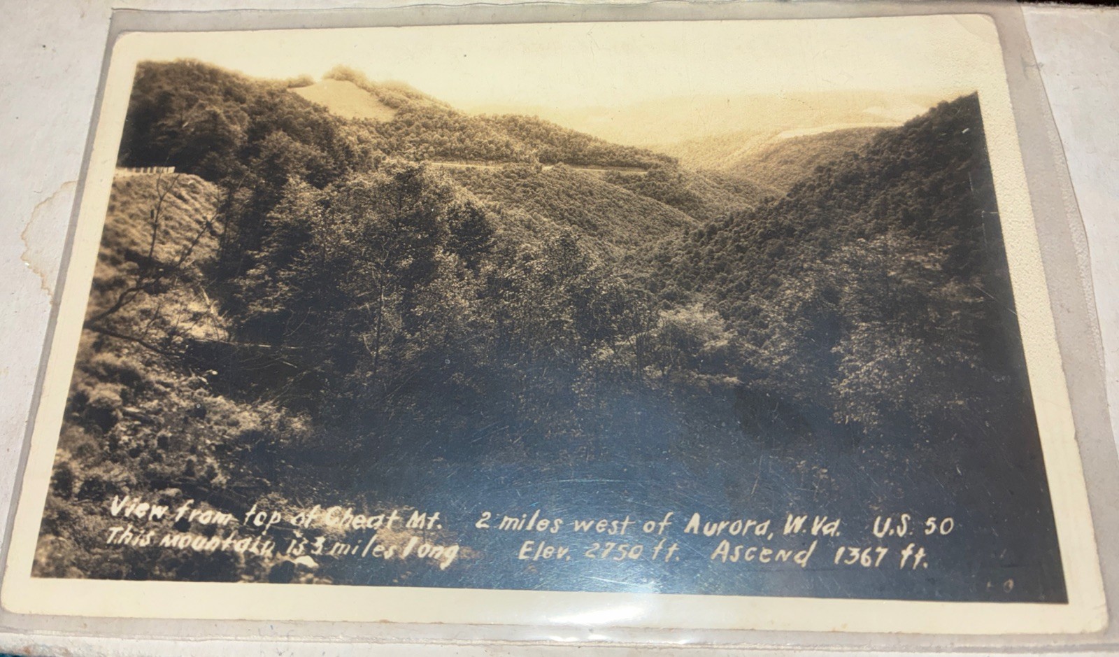 RPPC c1930’s US 50 Cheat Mt., Aurora, W. Va. Vintage Real Photo Postcard RPPC c1930’s US 50 Cheat Mt., Aurora, W. Va. Vintage Real Photo Postcard