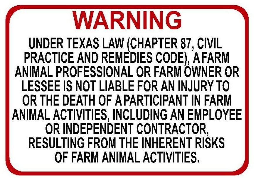 TEXAS Farm Professional Liability Sign - Chapter 87 civil practice code - TEXAS Farm Professional Liability Sign - Chapter 87 civil practice code -