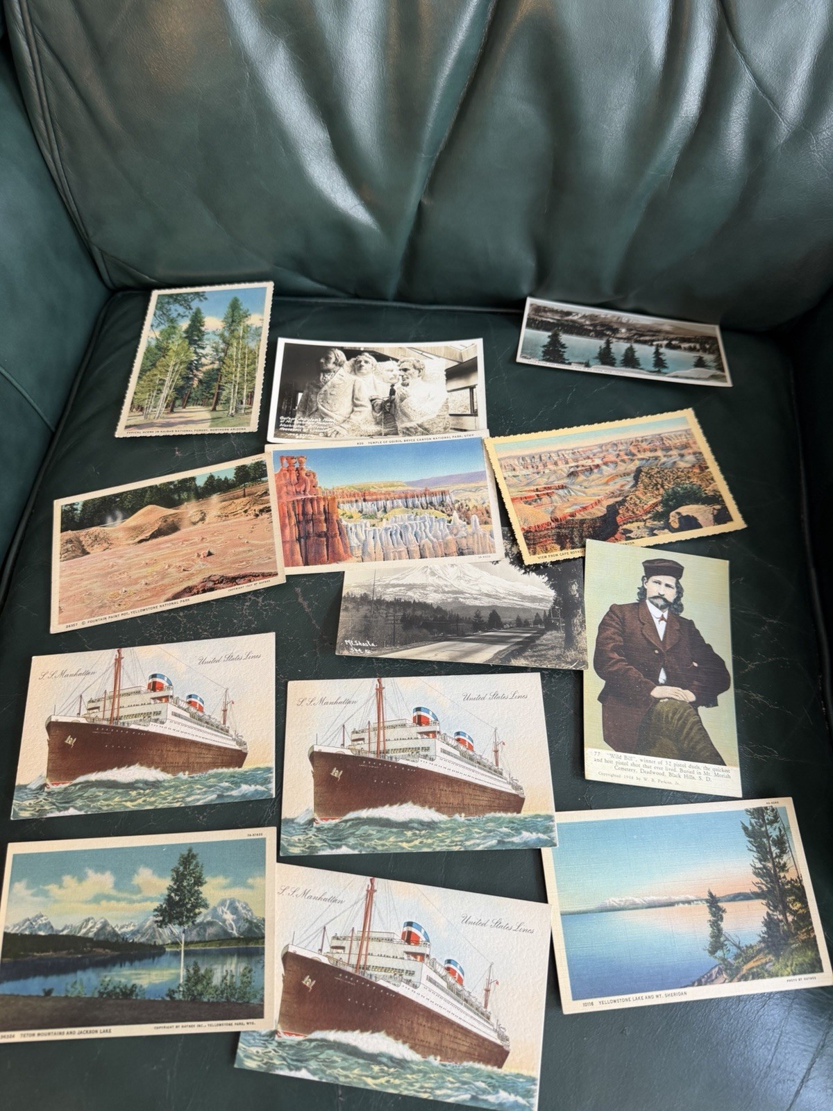 Lot 70+ Antique Vintage Postcards Wild Bill Mt Rushmore Europe Travel RPPC Linen