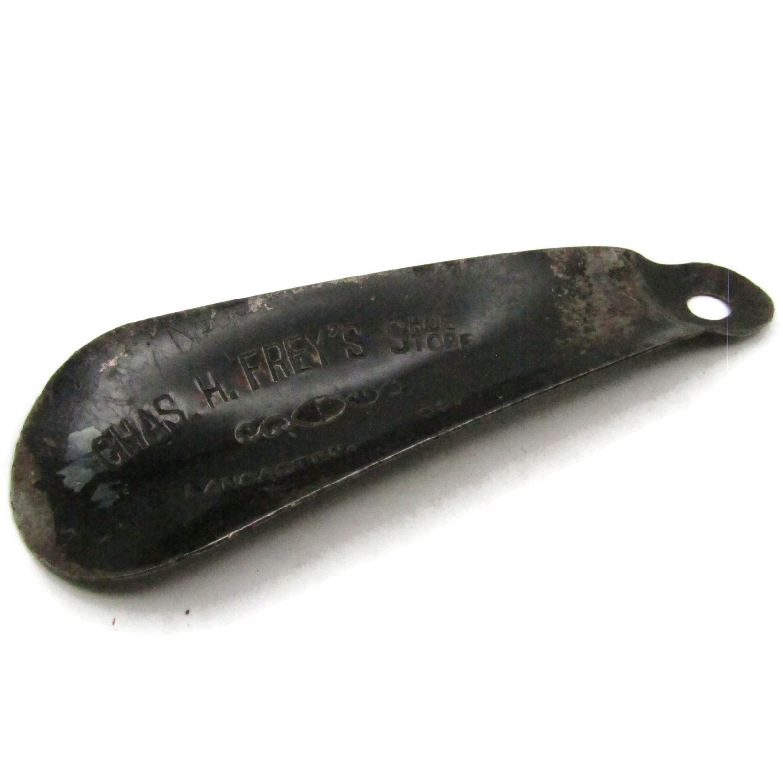 Vintage Chas H Frey's Shoe Store Advertising Metal Shoe Horn Lancaster PA Vintage Chas H Frey's Shoe Store Advertising Metal Shoe Horn Lancaster PA