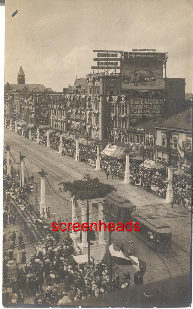 RARE 1909 RPPC PHOTO "WRIGHT BROTHERS HOMECOMING PARADE" DAYTON OHIO RARE 1909 RPPC PHOTO "WRIGHT BROTHERS HOMECOMING PARADE" DAYTON OHIO
