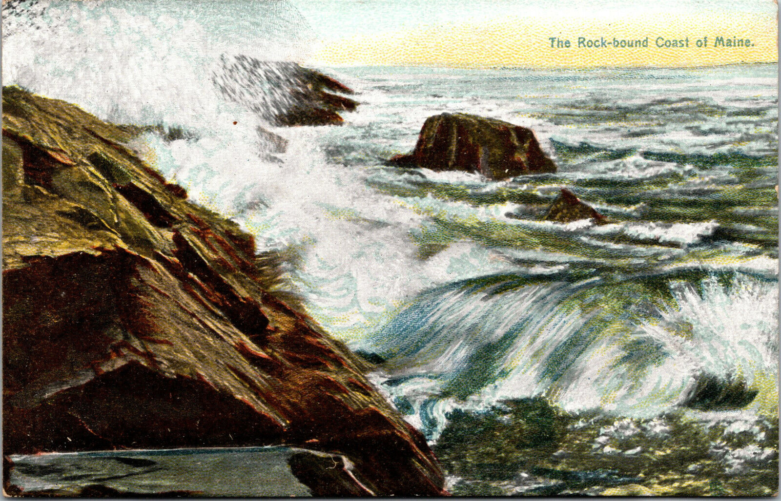 Vtg 1910s The Rock-bound Coast of Maine Raphael Tuck Postcard