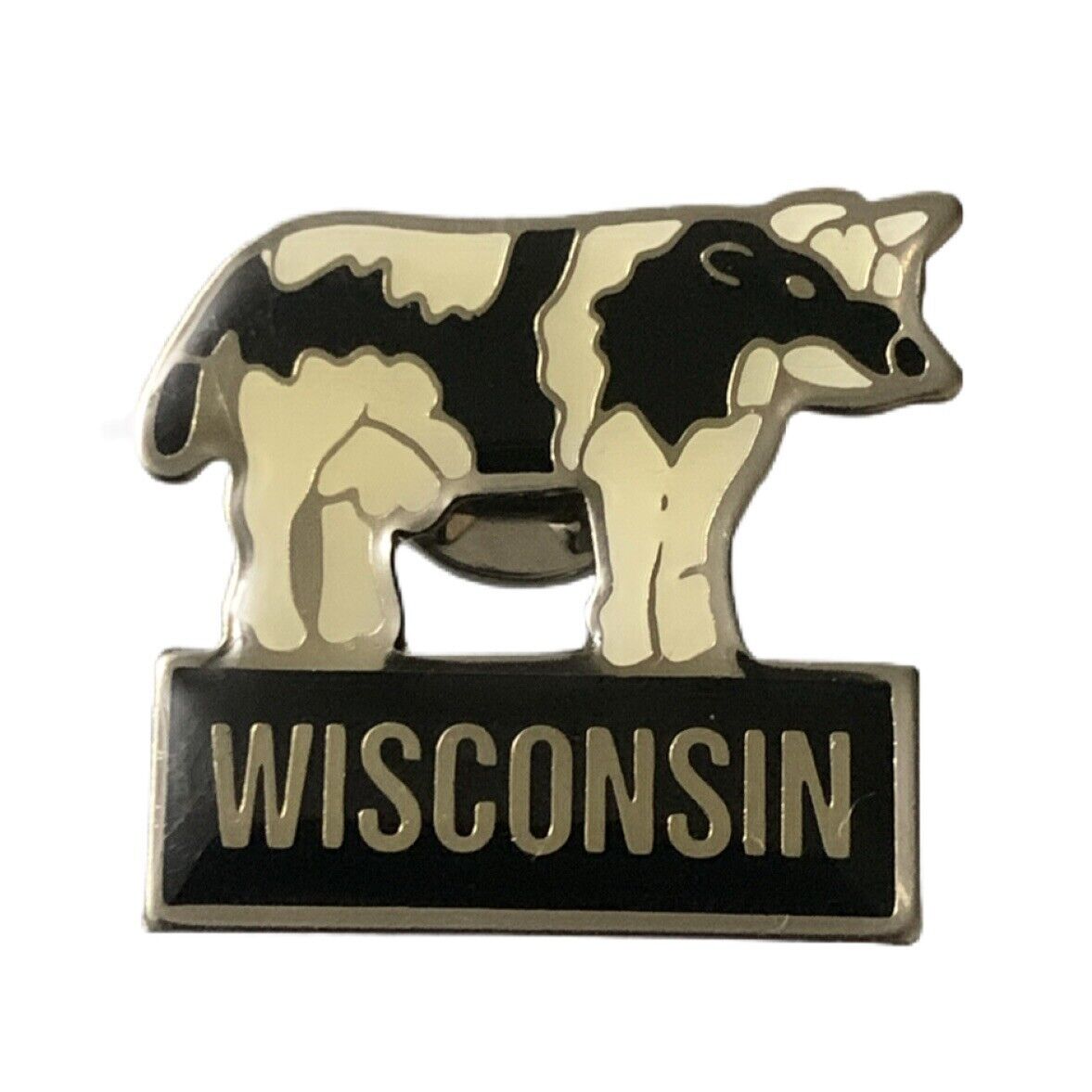 Vintage Wisconsin Cow Travel Souvenir Pin