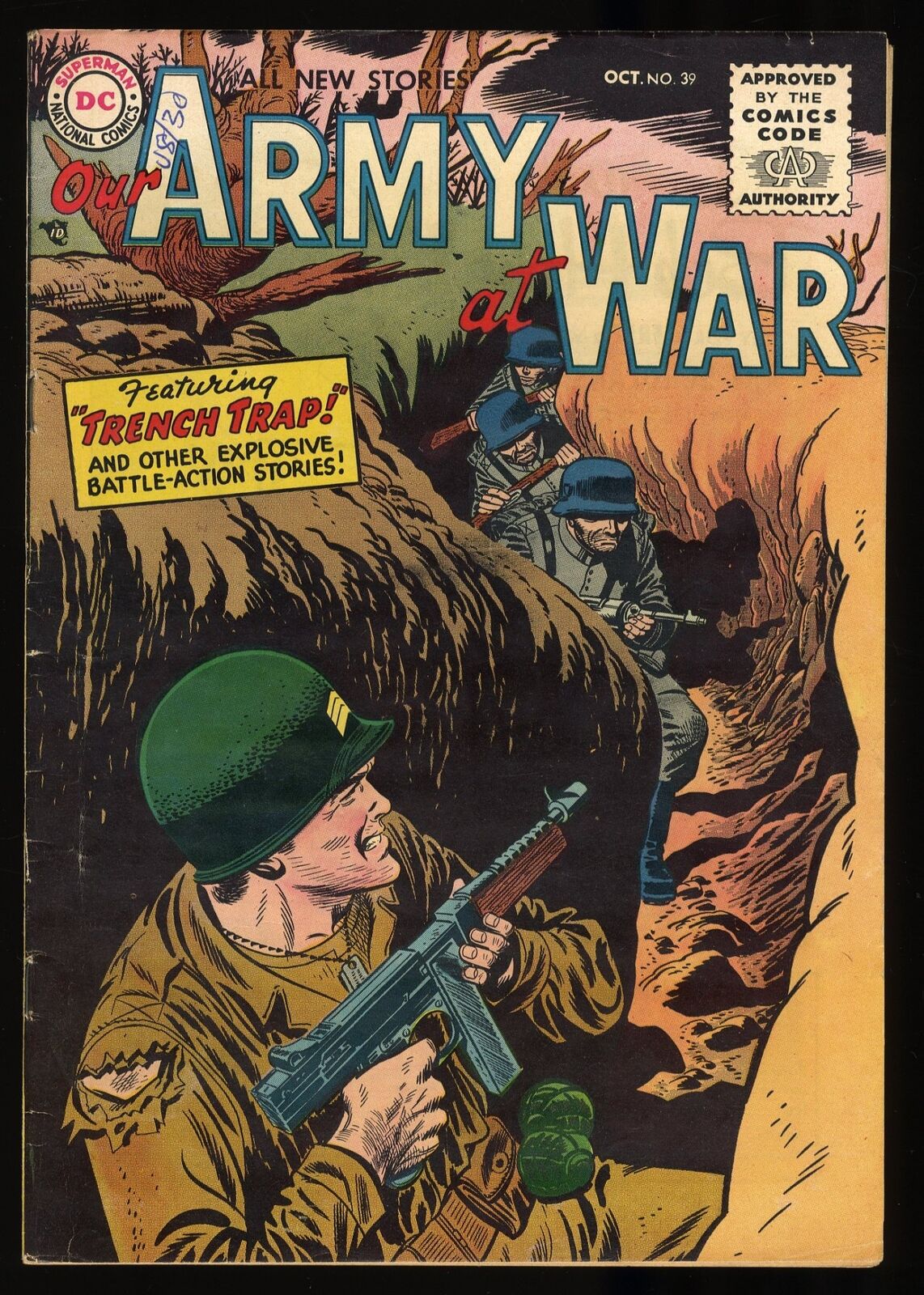 Our Army at War #39 FN+ 6.5 DC Comics 1955