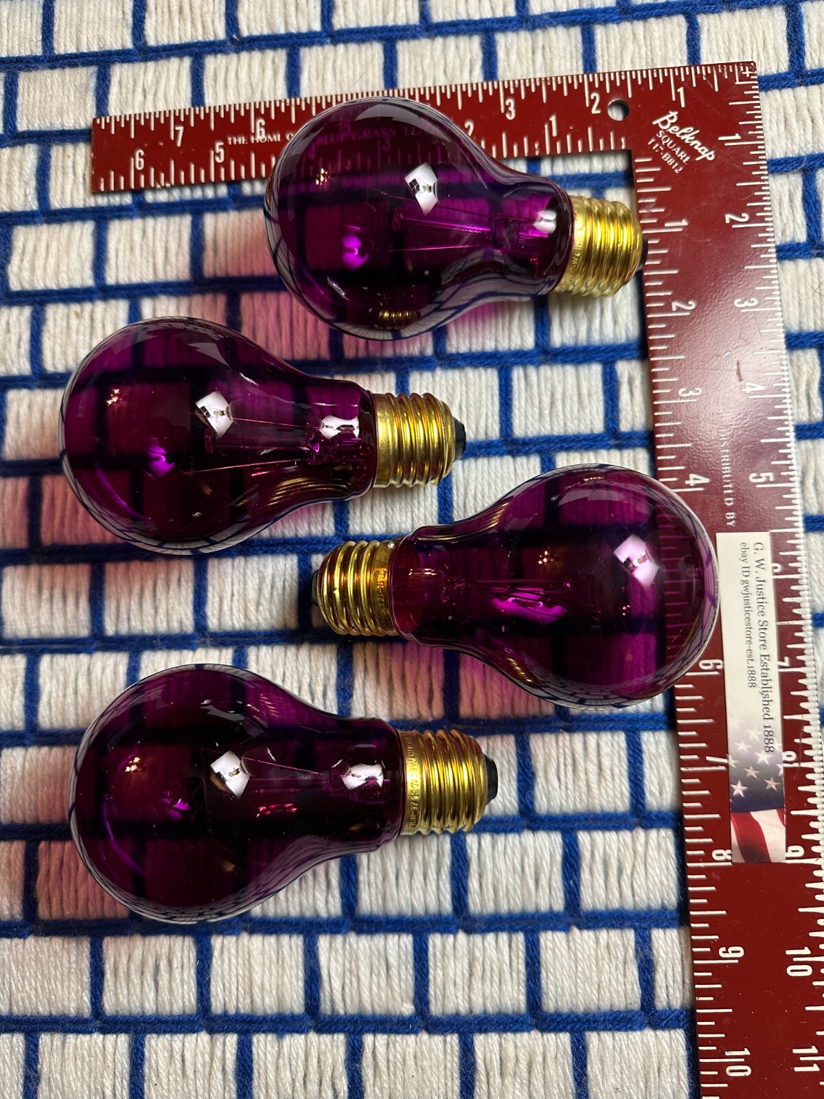BOXof4 new PURPLE 25w PARTY SIGN service LIGHT BULB 25 watt A19 regular 130V BOXof4 new PURPLE 25w PARTY SIGN service LIGHT BULB 25 watt A19 regular 130V