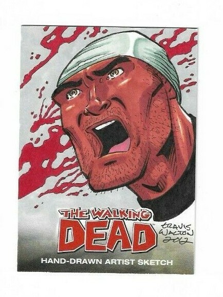 THE WALKING DEAD COMIC BOOK PART 1 TRADING CARD 1/1 SKETCH CARD by Travis Walton THE WALKING DEAD COMIC BOOK PART 1 TRADING CARD 1/1 SKETCH CARD by Travis Walton