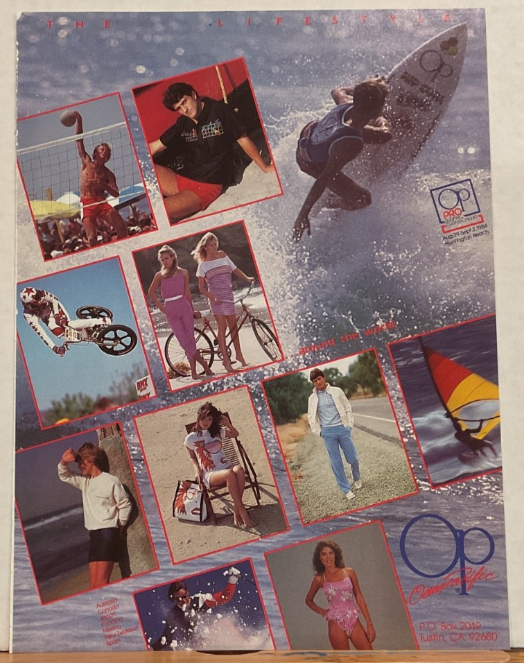 Vintage 1984 OP Ocean Pacific Print Ad From 84 Olympics Program Vintage 1984 OP Ocean Pacific Print Ad From 84 Olympics Program