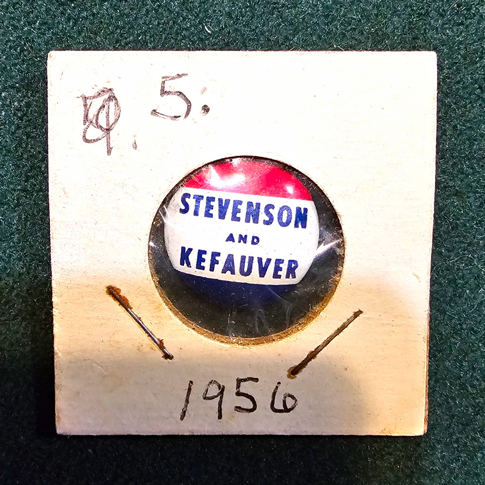 1956 Stevenson Kefauver Presidential Campaign Pinback Button Vintage Political 1956 Stevenson Kefauver Presidential Campaign Pinback Button Vintage Political