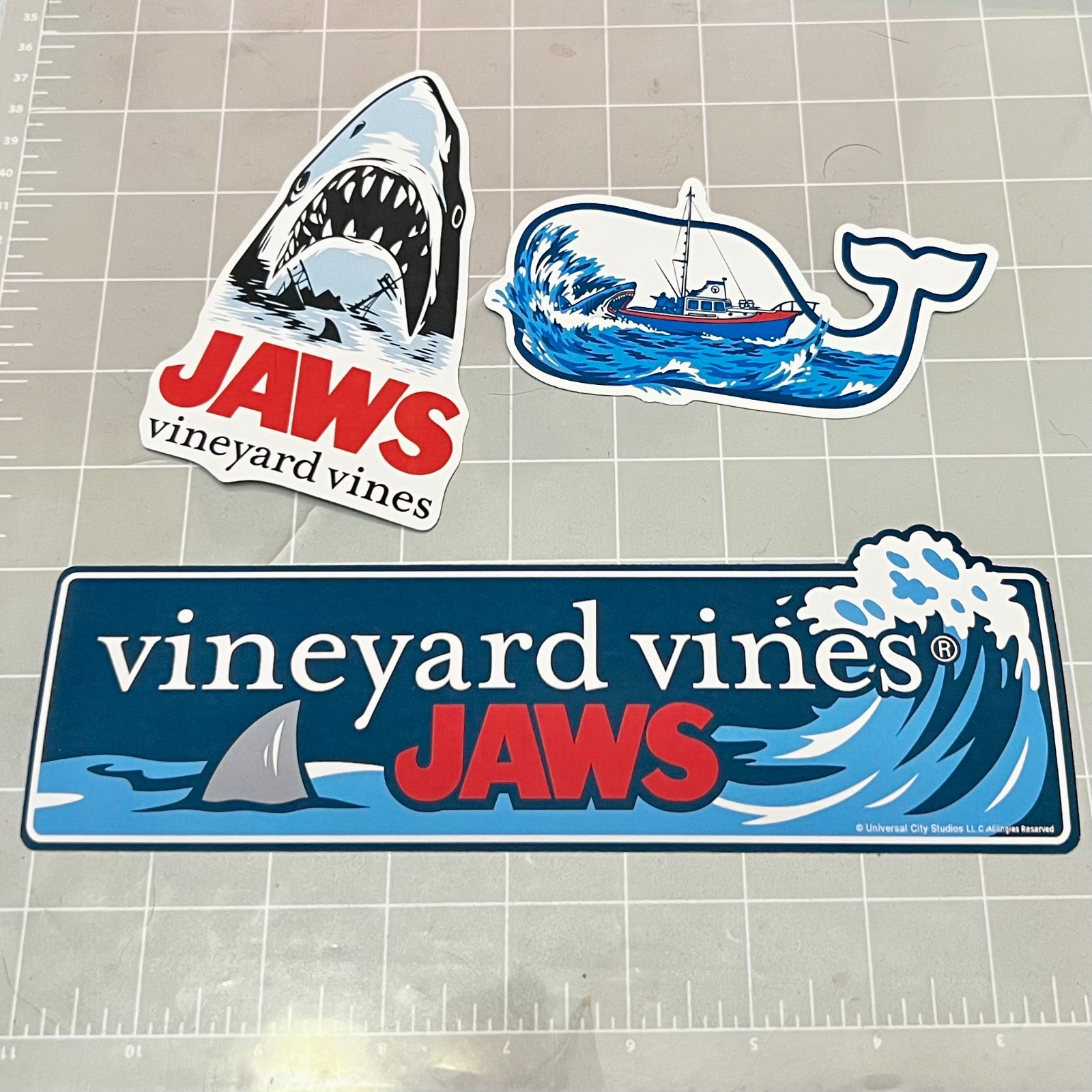 Vineyard Vines x JAWS Summer 2025 - Set of 3 Reproduction Stickers Vineyard Vines x JAWS Summer 2025 - Set of 3 Reproduction Stickers