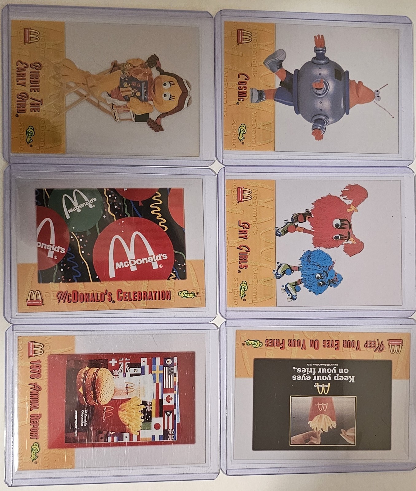 12 Card Lot 1996 Classic Mcdonalds Celebration Acetate Cards Gradeable Condition