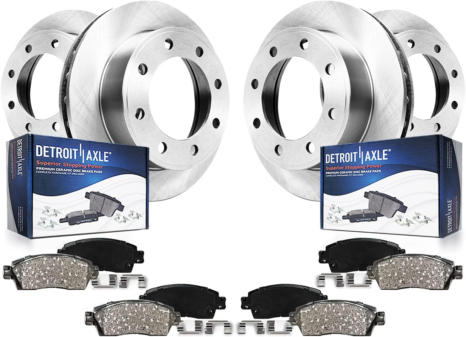 Detroit Axle - 8Pc Brake Kit for Chevy GMC Silverado Sierra 2500 3500 Detroit Axle - 8Pc Brake Kit for Chevy GMC Silverado Sierra 2500 3500