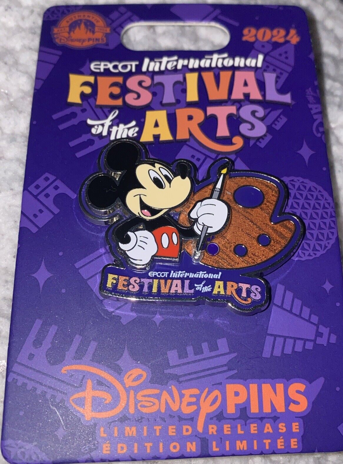 2024 Disney Parks Festival Of The Arts Mickey Mouse Artist Pin LR