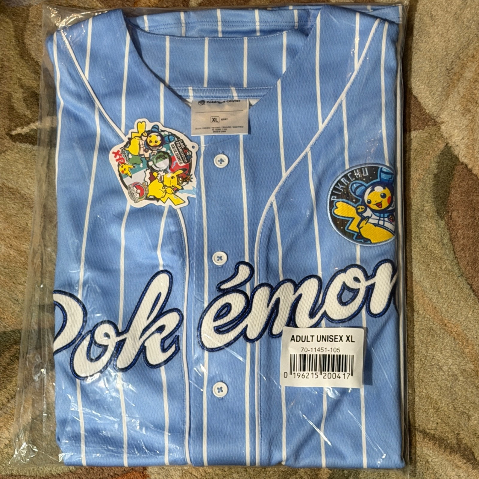 POKEMON WORLDS championship 2026 BLUE STRIPE JERSEY adult EXTRA LARGE EXCLUSIVE POKEMON WORLDS championship 2026 BLUE STRIPE JERSEY adult EXTRA LARGE EXCLUSIVE