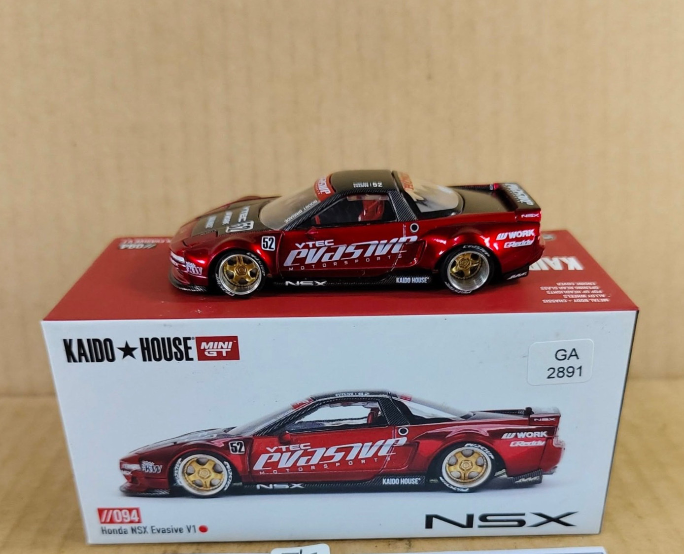 Kaido House x Mini GT 1:64 Honda NSX Evasive V1 KHMG094 Red - Unsealed Kaido House x Mini GT 1:64 Honda NSX Evasive V1 KHMG094 Red - Unsealed