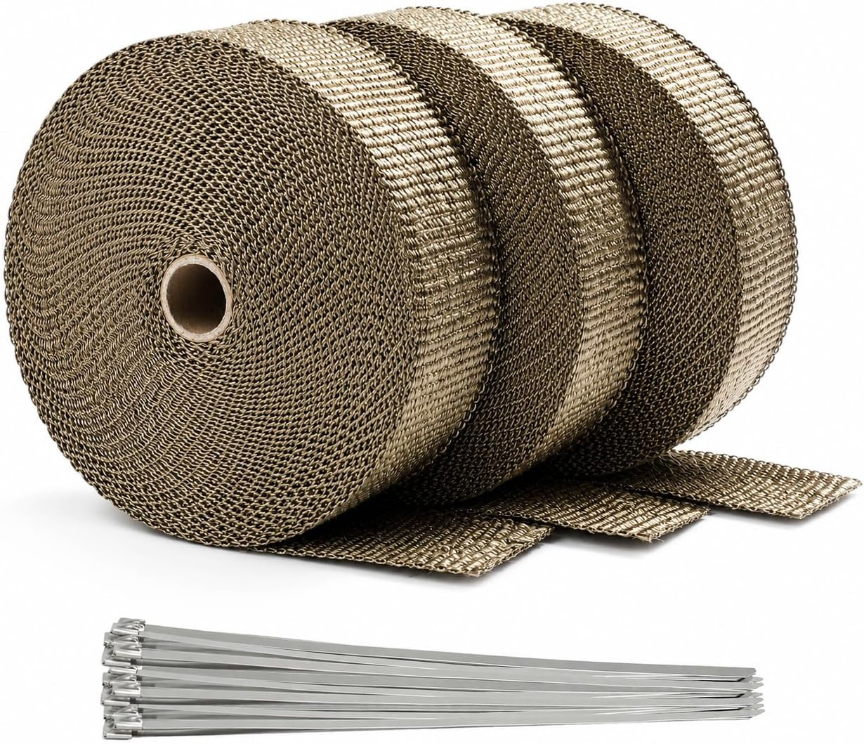 2" X 50' Titanium Exhaust Header Heat Wrap 3 Rolls 2" X 50' Titanium Exhaust Header Heat Wrap 3 Rolls