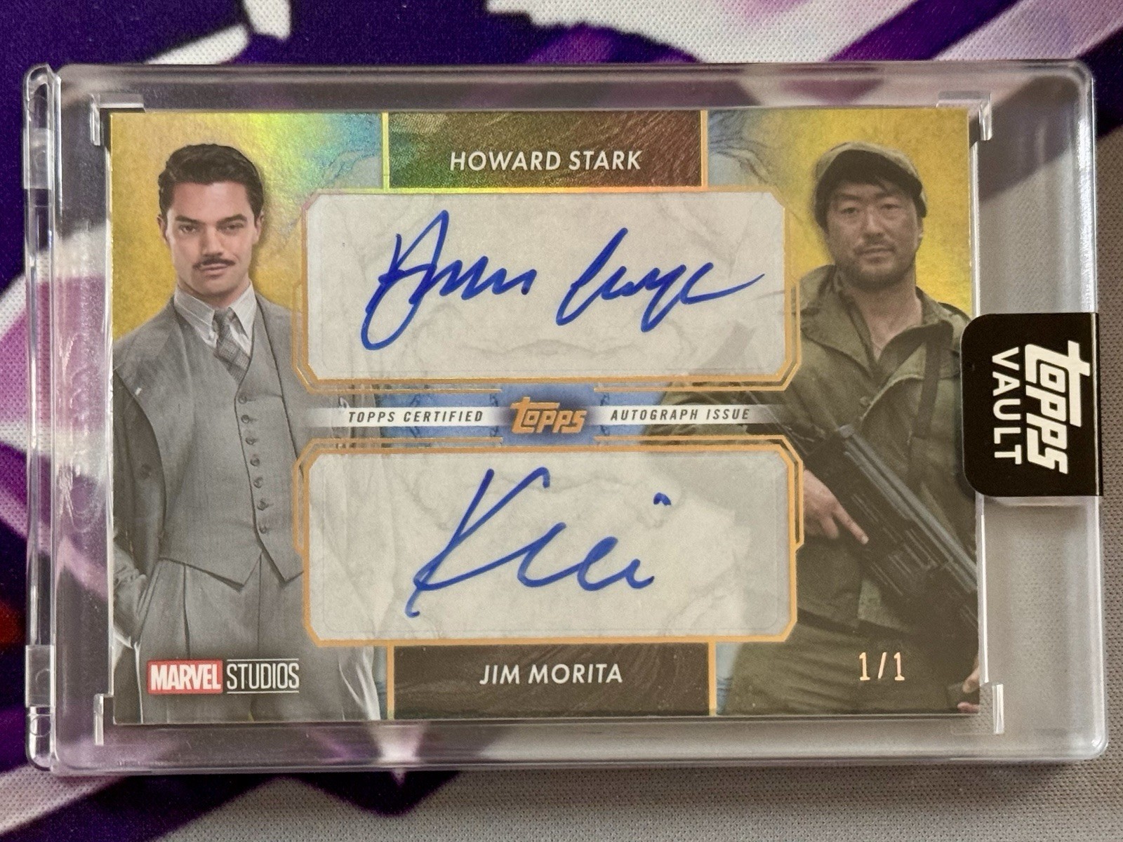 2026 Topps Vault Marvel Duos Auto 1/1 Gold Dominic Cooper Kenneth Choi