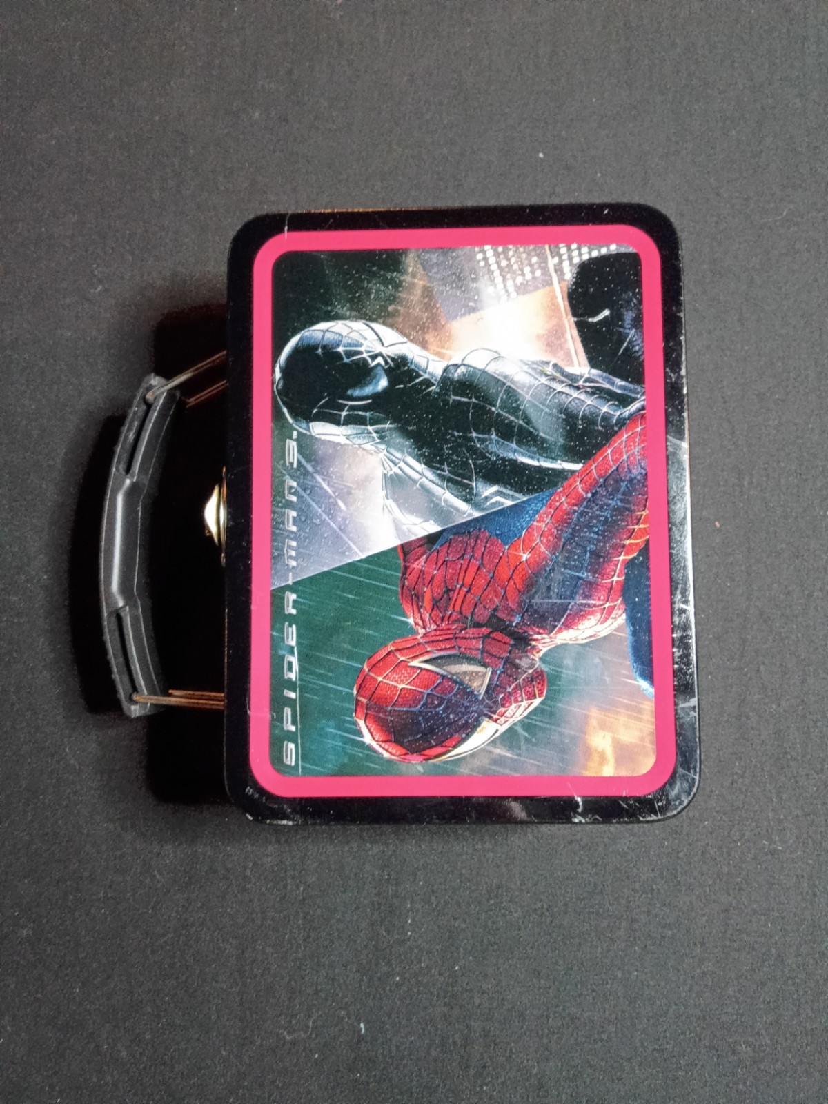 Vintage 2007 Marvel Spider-Man 3 Mini Metal Lunch Box Tin Movie Promotional 🕷️ Vintage 2007 Marvel Spider-Man 3 Mini Metal Lunch Box Tin Movie Promotional 🕷️