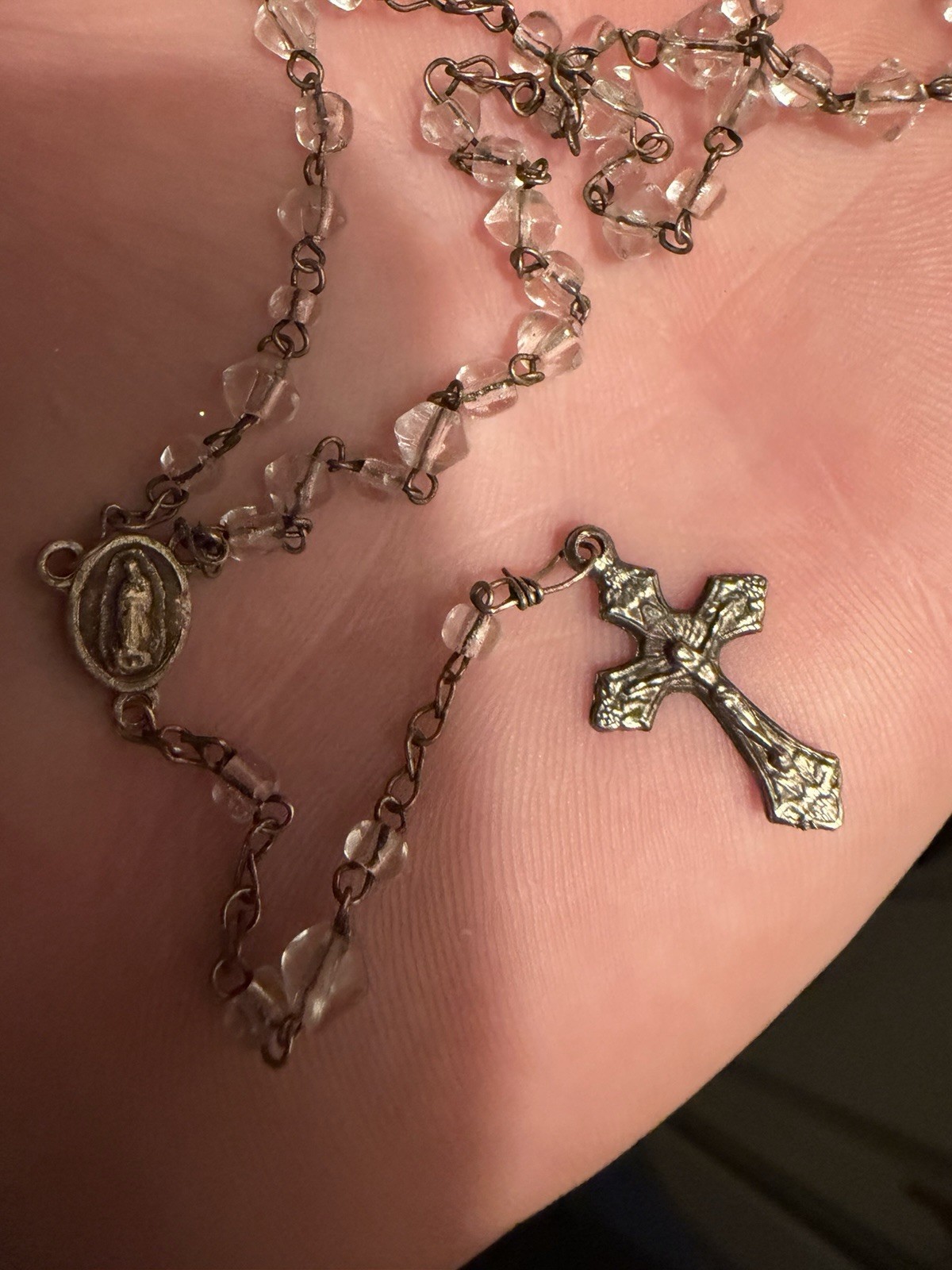Vintage Italian Rosary Jesus On The Cross 