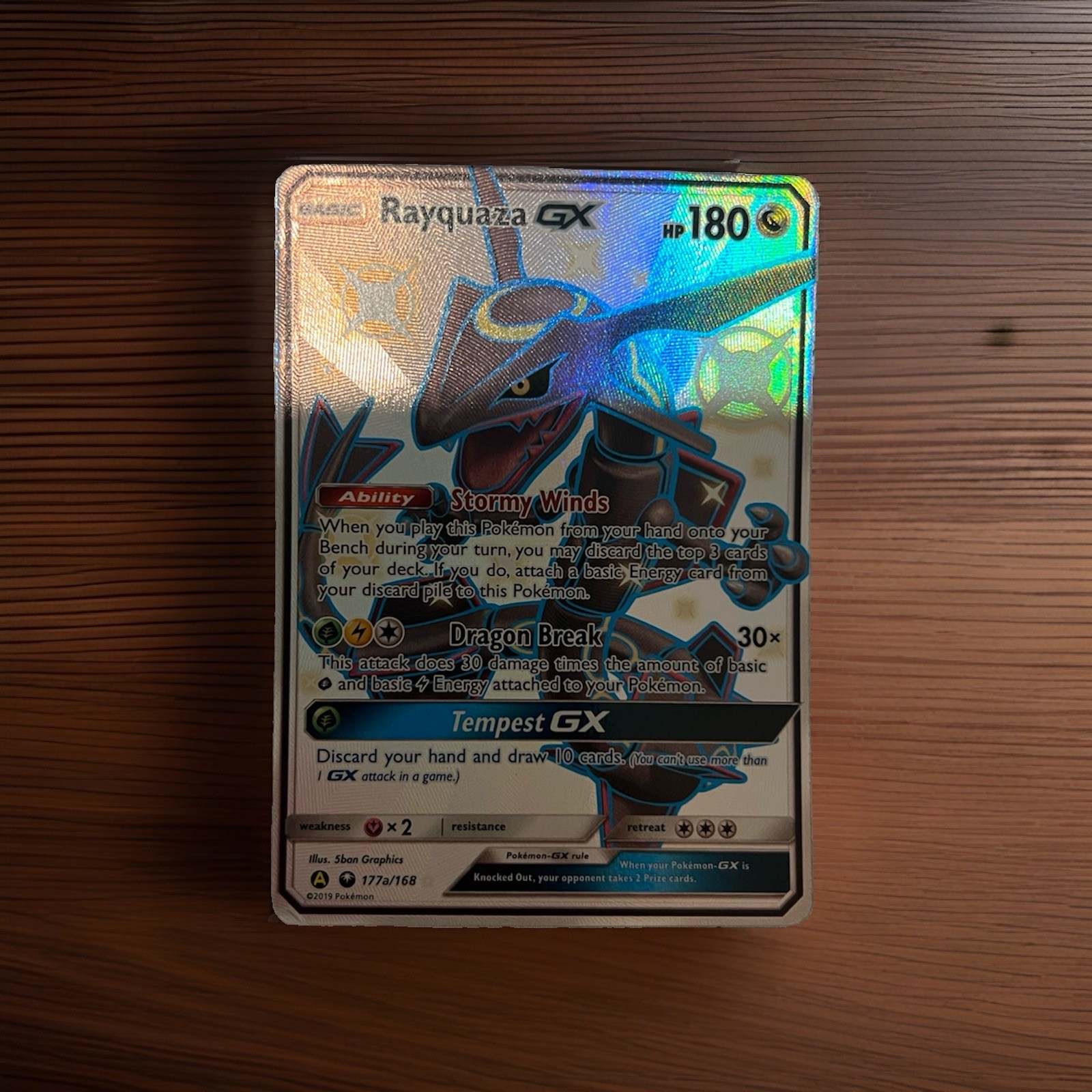Pokemon Rayquaza GX 177a/168 Near Mint Condition Pokemon Rayquaza GX 177a/168 Near Mint Condition