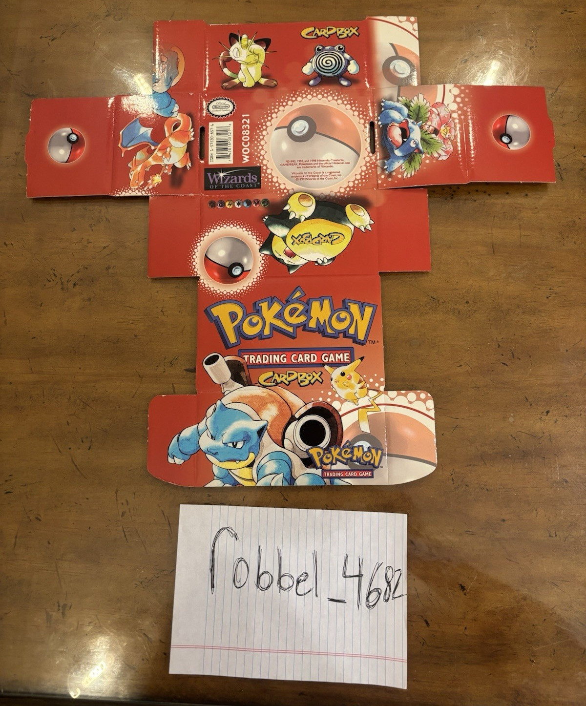 Pokémon TCG Wizards of the Coast Card Box *UNFOLDED* *RARE* Pokémon TCG Wizards of the Coast Card Box *UNFOLDED* *RARE*