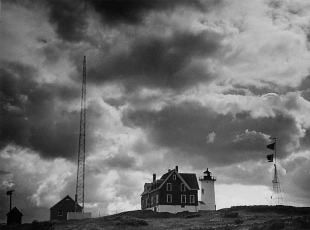 Threatening clouds a nor'easter gather skies over Nobska Ligh- Boston Old Photo Threatening clouds a nor'easter gather skies over Nobska Ligh- Boston Old Photo