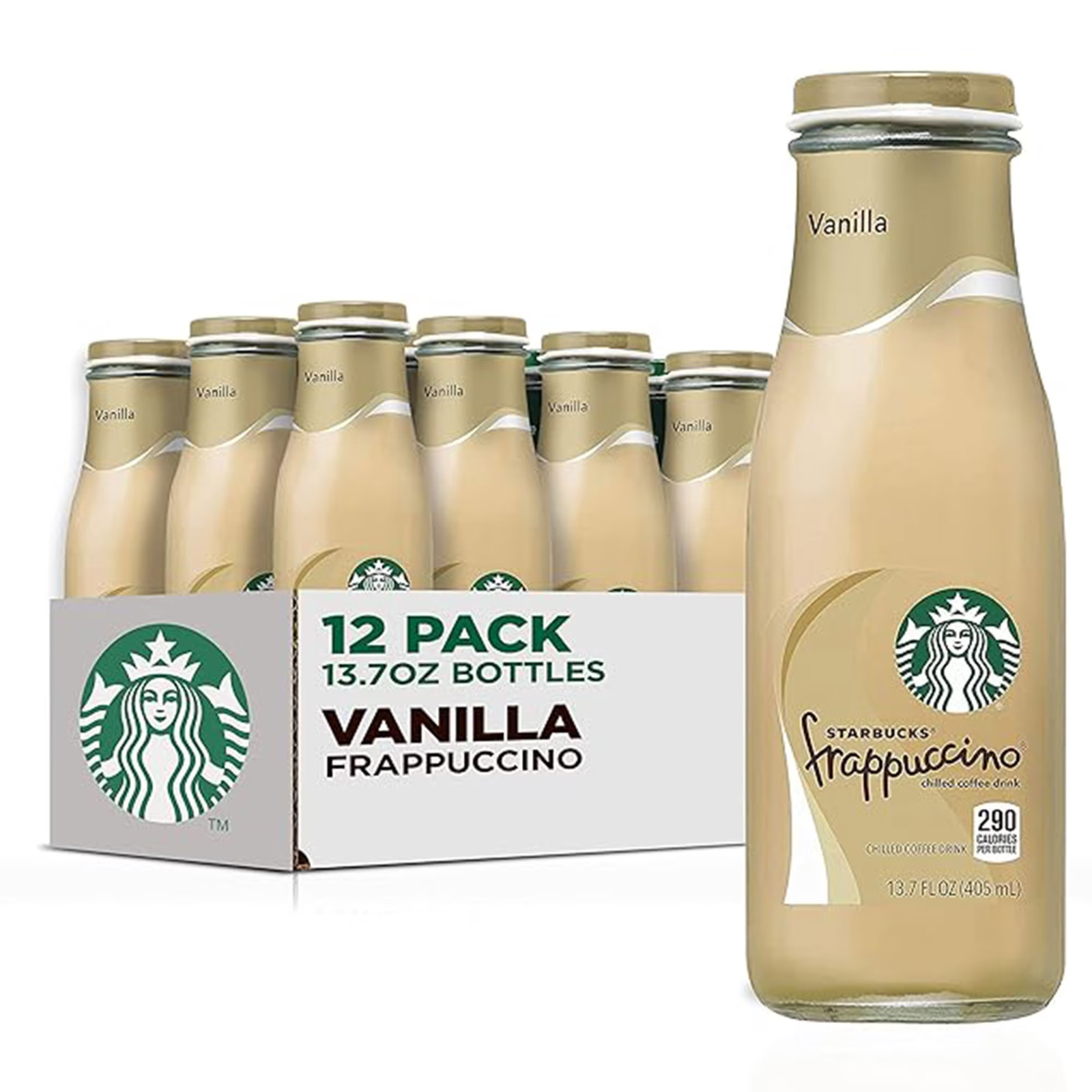 Starbucks Frappuccino Coffee Drink, Vanilla Flavor, 13.7 Fl. oz Bottles, 12 Pack Starbucks Frappuccino Coffee Drink, Vanilla Flavor, 13.7 Fl. oz Bottles, 12 Pack