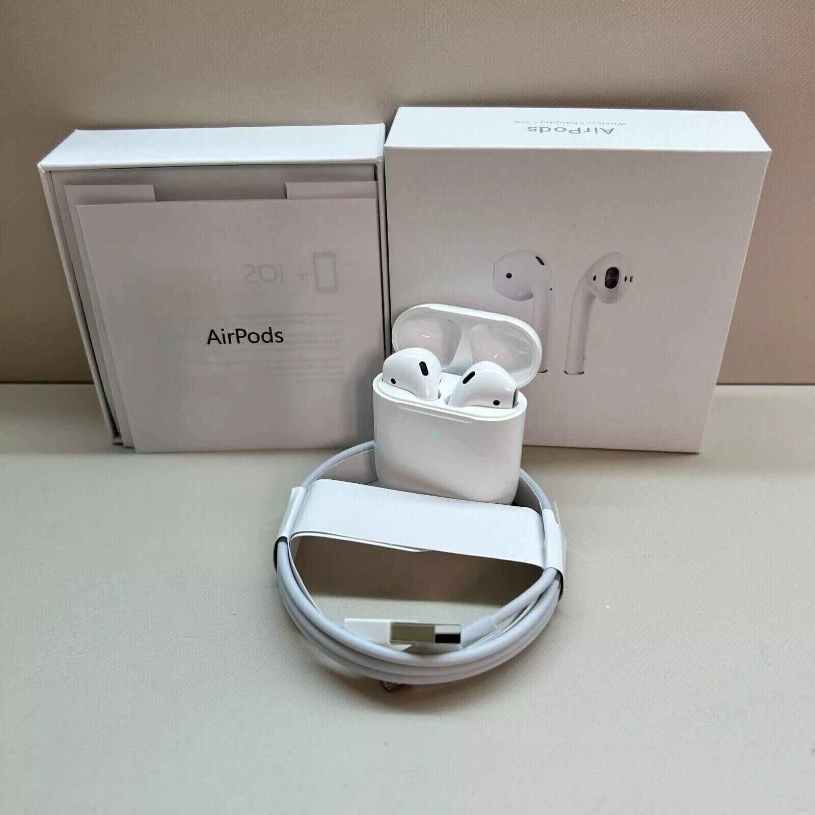 NEW-Apple AirPods 2rd Generation With Earphone Earbuds & Wireless Charging Box