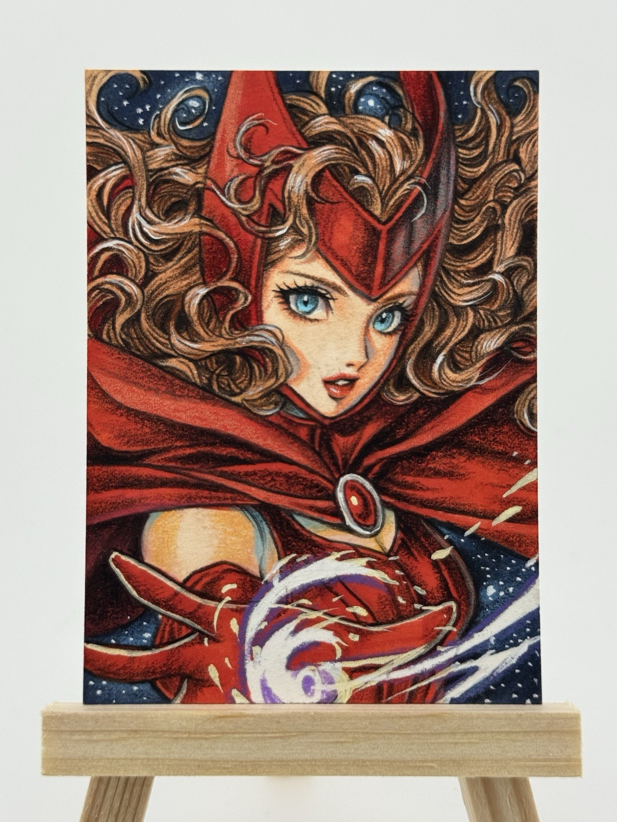 GGC Studio Marvel Scarlet Witch Custom Art Sketch Card 1/1 AUTO ACEO original 