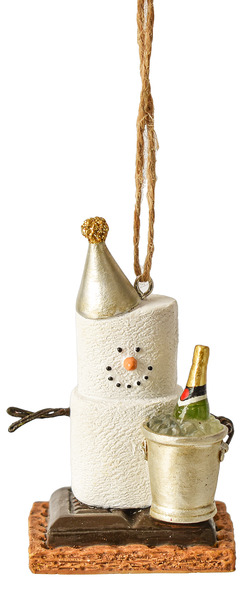S\'more with Champagne Ornament \