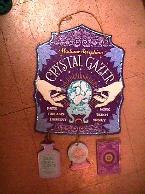 CRYSTAL GAZER ball psychic eye tarot card fortune reading SIGN wicca halloween CRYSTAL GAZER ball psychic eye tarot card fortune reading SIGN wicca halloween