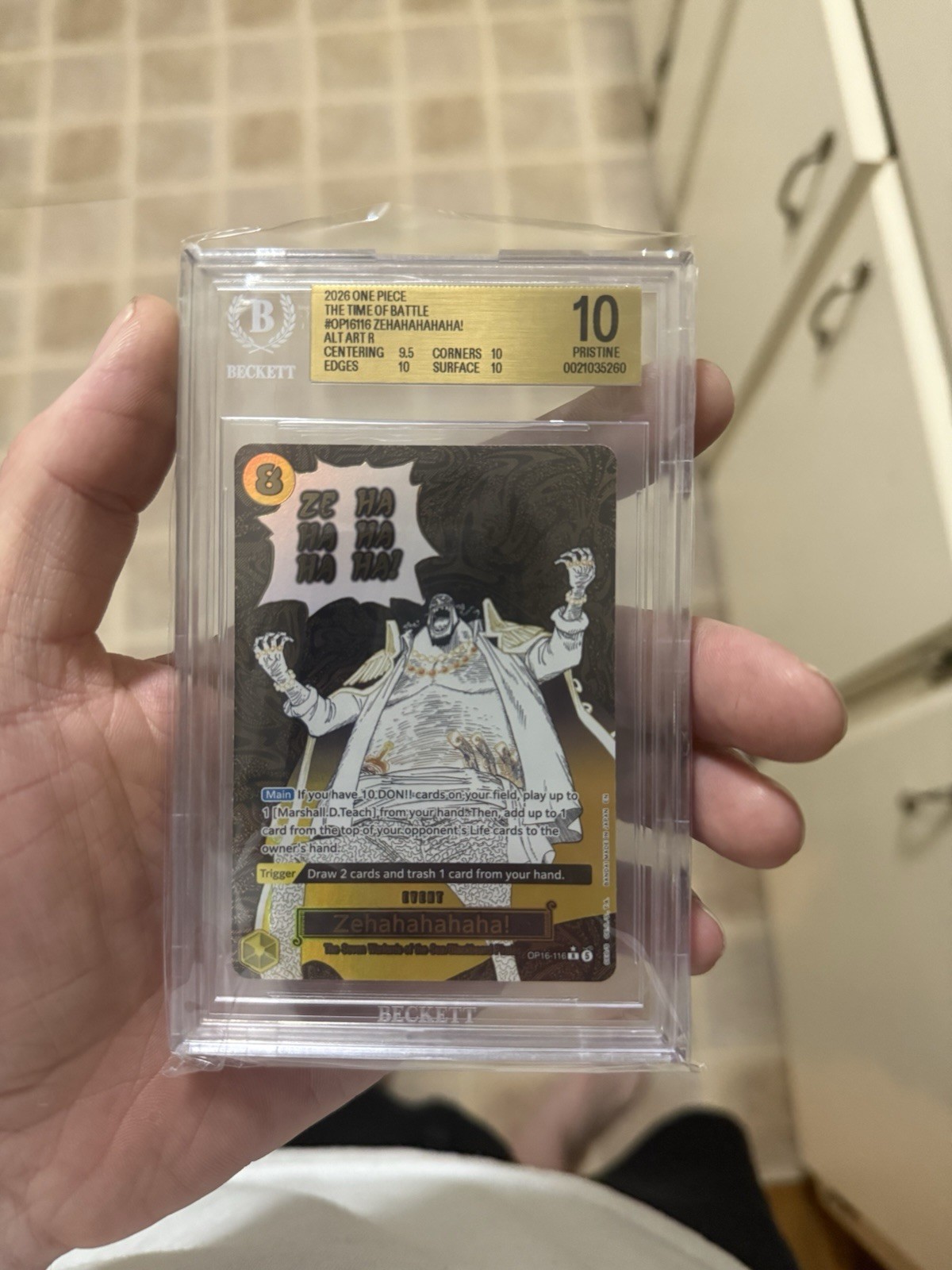 Bandai One Piece 2026 OP16-116 Zehahahahaha Marshall D. Teach Alt Art BGS 10 Bandai One Piece 2026 OP16-116 Zehahahahaha Marshall D. Teach Alt Art BGS 10